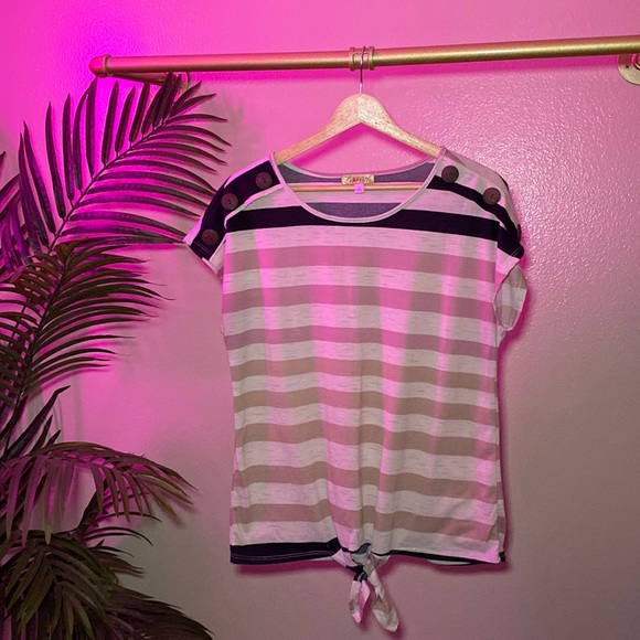 LAVISH - STRIPED BLOUSE - Picture 1 of 11